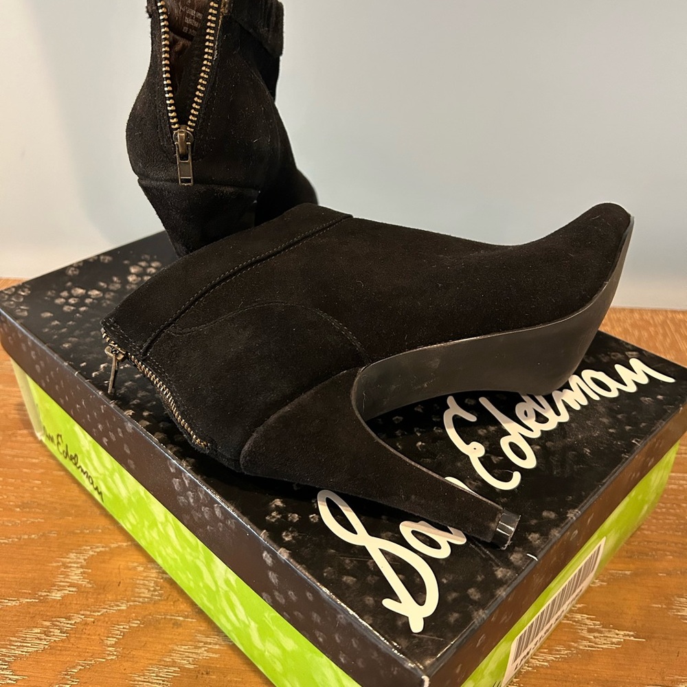 Sam Edelman Black Heeled Boots for Women